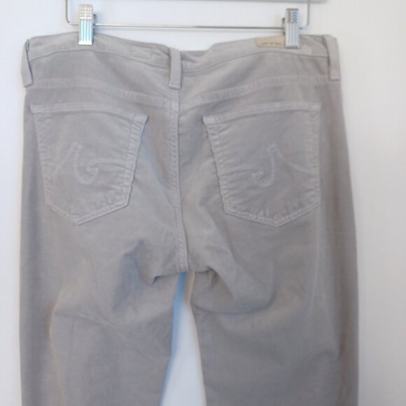 AG Jeans The Stevie Slim Straight Light Gray Corduroy Pants Womens 30 R - Picture 6 of 11